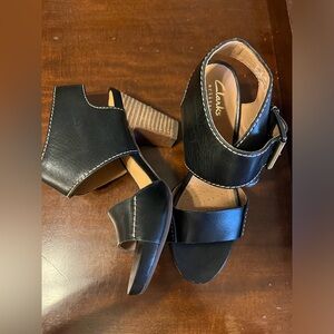 Women's Clark’s Heel Sandals - Black 5.5